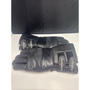 Harley-Davidson motorcycles black leather thinsulate gloves mens‎ large